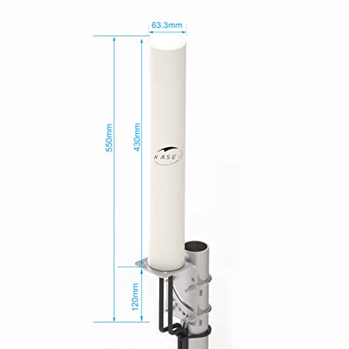 KASER 4G LTE External Mimo Omnidirectional Antenna 698-2700 MHz with SMA TS9 Connector | Gain Up to 12 dBi (2x10M Cable)