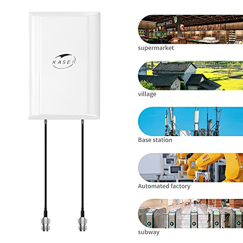 kaser antenna 5g 4g lte pannello esterno mimo 698-2700 | 3300-3800 mhz guadagno fino 12 dbi cavi a bassa perdita da 10m