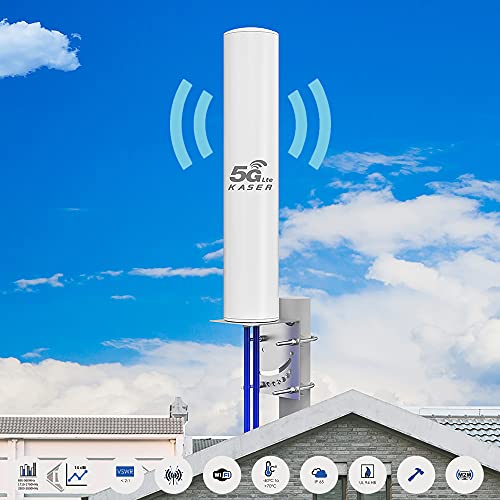 KASER 5G 4G LTE Externe Antenne Mimo Omnidirektional 698-2700/3300-3800 MHz Verstärkung bis zu 12 dBi 10M Kabel